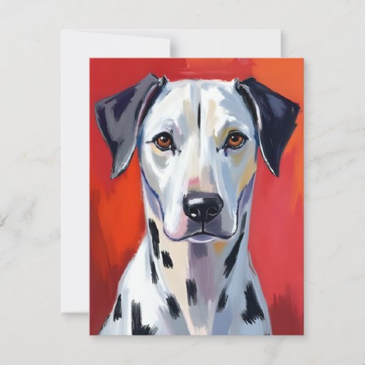 Dalmatiër Schilderen Hond Huisdier Bedankkaart (Voorkant)