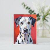 Dalmatiër Schilderen Hond Huisdier Bedankkaart (Staand voorkant)