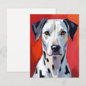 Dalmatiër Schilderen Hond Huisdier Bedankkaart (Voorkant / Achterkant)
