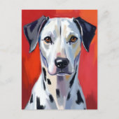 Dalmatiër Schilderen Hond Huisdier Briefkaart (Voorkant)