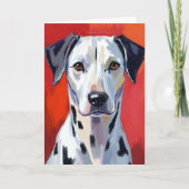 Dalmatiër Schilderen Hond Huisdier Kaart (Voorkant)