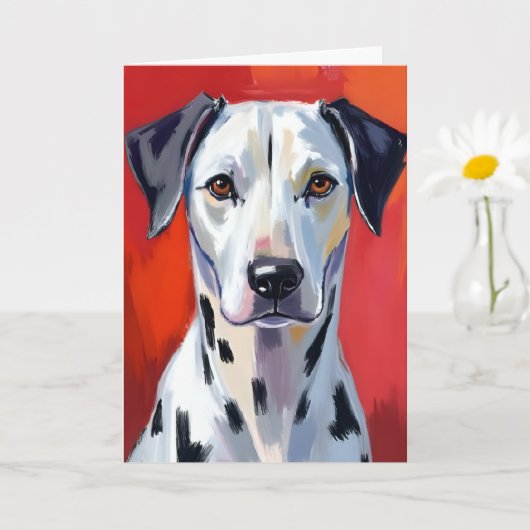 Dalmatiër Schilderen Hond Huisdier Kaart (Kleine Plant)