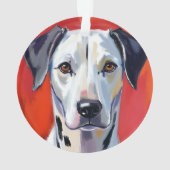 Dalmatiër Schilderen Hond Huisdier Ornament (achterkant)