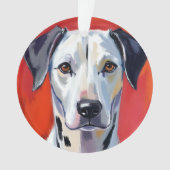 Dalmatiër Schilderen Hond Huisdier Ornament (voorkant)