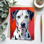 Dalmatiër Schilderij Hond Huisdier Kaart