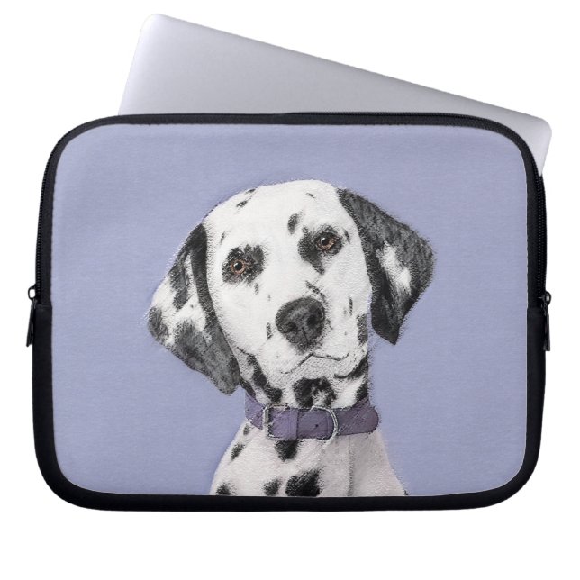 Dalmatiër Schilderij - Mooie Originele Hond Kunst Laptop Sleeve (Voorkant)