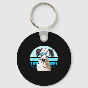 Dalmatiër skiën winter berg ski hond liefhebber sleutelhanger