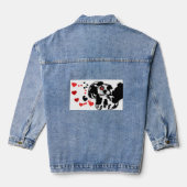 Dalmatiër stuurt liefde denim jacket (Achterkant)