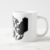 Dalmatiër stuurt liefde grote koffiekop (Rechts)