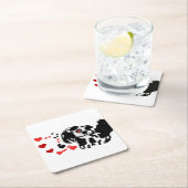 Dalmatiër stuurt liefde kartonnen onderzetters (Insitu)