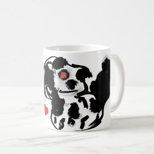 Dalmatiër stuurt liefde koffiemok (Voorkant rechts)