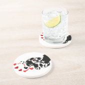 Dalmatiër stuurt liefde zandsteen onderzetter (Zijkant)