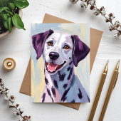 Dalmatiër watercolor schilderij briefkaart