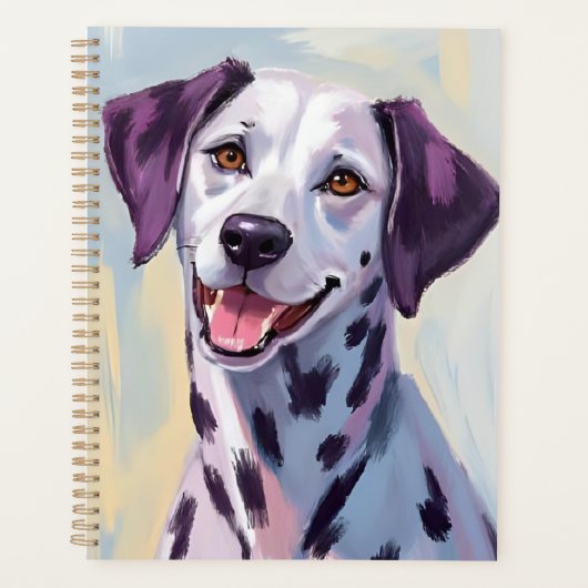 Dalmatiër watercolor schilderij planner (Voorkant)