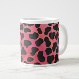 Dalmatiër Zwart en Rood Print Grote Koffiekop