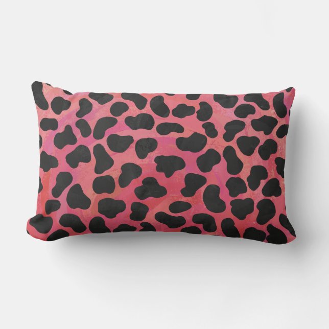 Dalmatiër zwart en rood print kussen (Voorkant)
