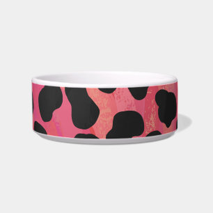 Dalmatiër zwart en rood print voerbakje