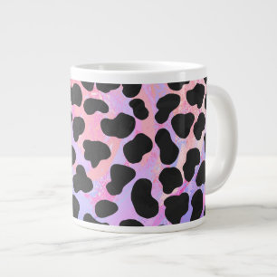 Dalmatiër zwart en roze print grote koffiekop
