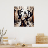 Dalmatiërhond Kunstposter Poster (Keuken)