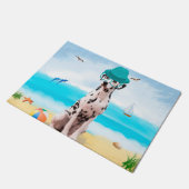 Dalmatiërhond op het strand deurmat (Schuin)