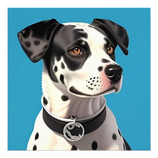 Dalmatiërhond Portret Foto Afdruk (Voorkant)