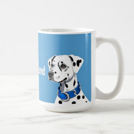 Dalmatiërhond Portret Met Blauwe Halsband Koffiemok