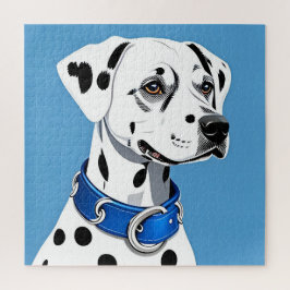 Dalmatiërhond Portret Met Blauwe Halsband Legpuzzel