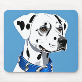 Dalmatiërhond Portret Met Blauwe Halsband Muismat