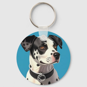 Dalmatiërhond Portret Sleutelhanger
