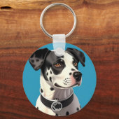 Dalmatiërhond Portret Sleutelhanger (Voorkant)