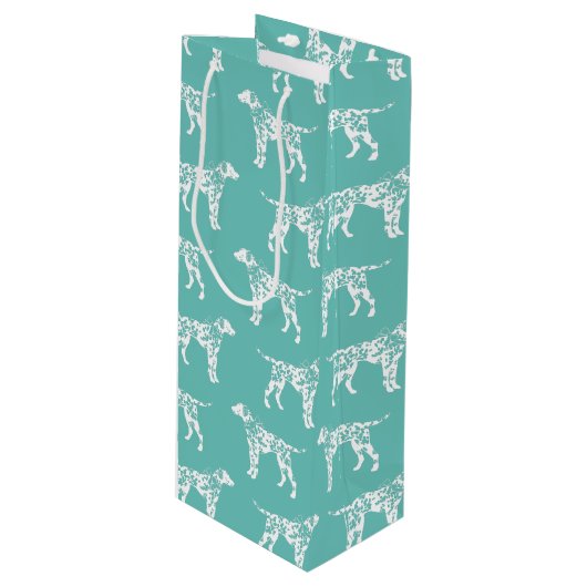 Dalmatiërhond Puppy Wijn Cadeautas (Voorkant Gekanteld)