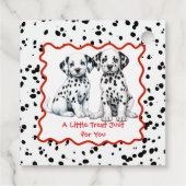 Dalmatiërprint verjaardag | Zwart-wit feest Bedankjes Labels (Achterkant)