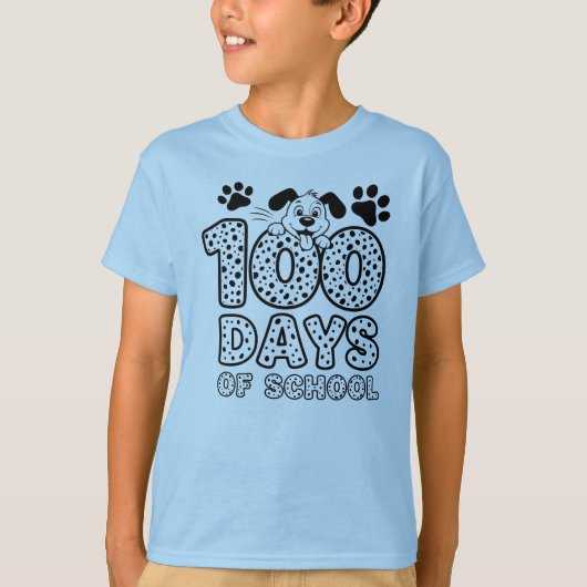 Dalmatiërs 100 dagen school t-shirt (Voorkant)