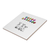 Dalmatiërs die gelukkig nieuwjaar 2016 wensen tegeltje (Zijkant)