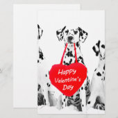 Dalmatiërs Hondenhart Gelukkige Valentijnsdag Briefpapier (Voorkant / Achterkant)