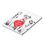 Dalmatiërs Hondenhart Gelukkige Valentijnsdag Notitieblok (Linkerzijde)