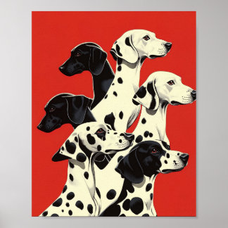 Dalmatiërs in formatie Afdrukken | Bold Dog Art Poster
