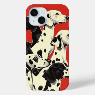 Dalmatiërs in formatie Bold Dog Art iPhone 15 Case
