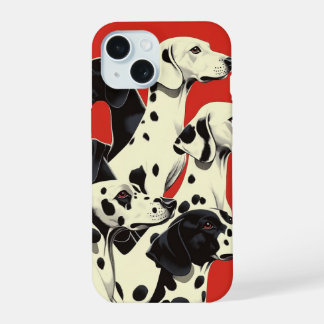 Dalmatiërs in formatie | Bold Dog Art iPhone 15 Case
