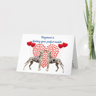 Dalmatiërs Perfecte Match Valentijn Feestdagen Kaart