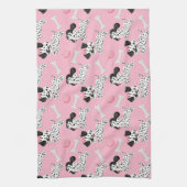 Dalmatiërs Puppies Zwarte Spots Roze Speelgoed Bal Theedoek (Verticaal)