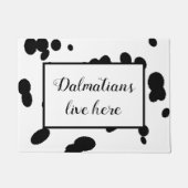 Dalmatiërs wonen hier zwart vlekkerig bontpatroon deurmat (Voorkant)