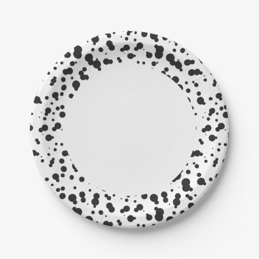Dalmatine Stippen Patroon Papieren Bordje (Voorkant)
