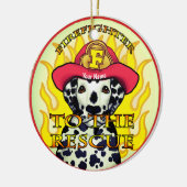 Dalmatiner brandweerman ornament (Links)