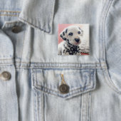 Dalmatiner Hart Neus Vierkante Button 5,1 Cm (In situ)