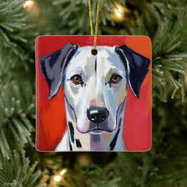 Dalmatiner | Honden Schilderij Huisdier Waterverf Keramisch Ornament