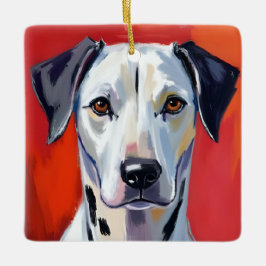 Dalmatiner | Honden Schilderij Huisdier Waterverf Keramisch Ornament