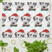 Dalmatiner hondenras Kerstmis Theedoek (Gevouwen)