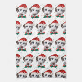 Dalmatiner hondenras Kerstmis Theedoek (Verticaal)