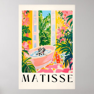Dalmatiner in badkuip kunstprint geïnspireerd door poster